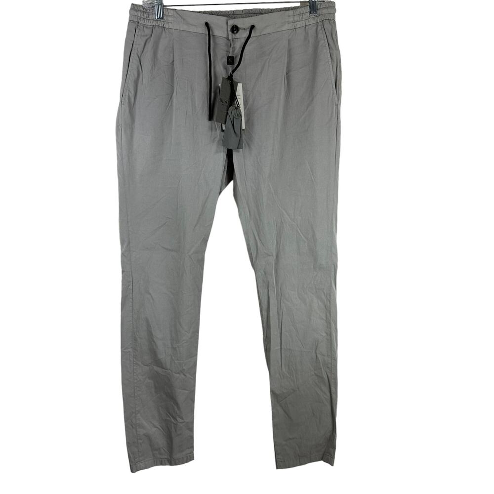 Canali NWT Black Edition Pleated Drawstring Chinos Size 58 US 40 Pull-On Poplin